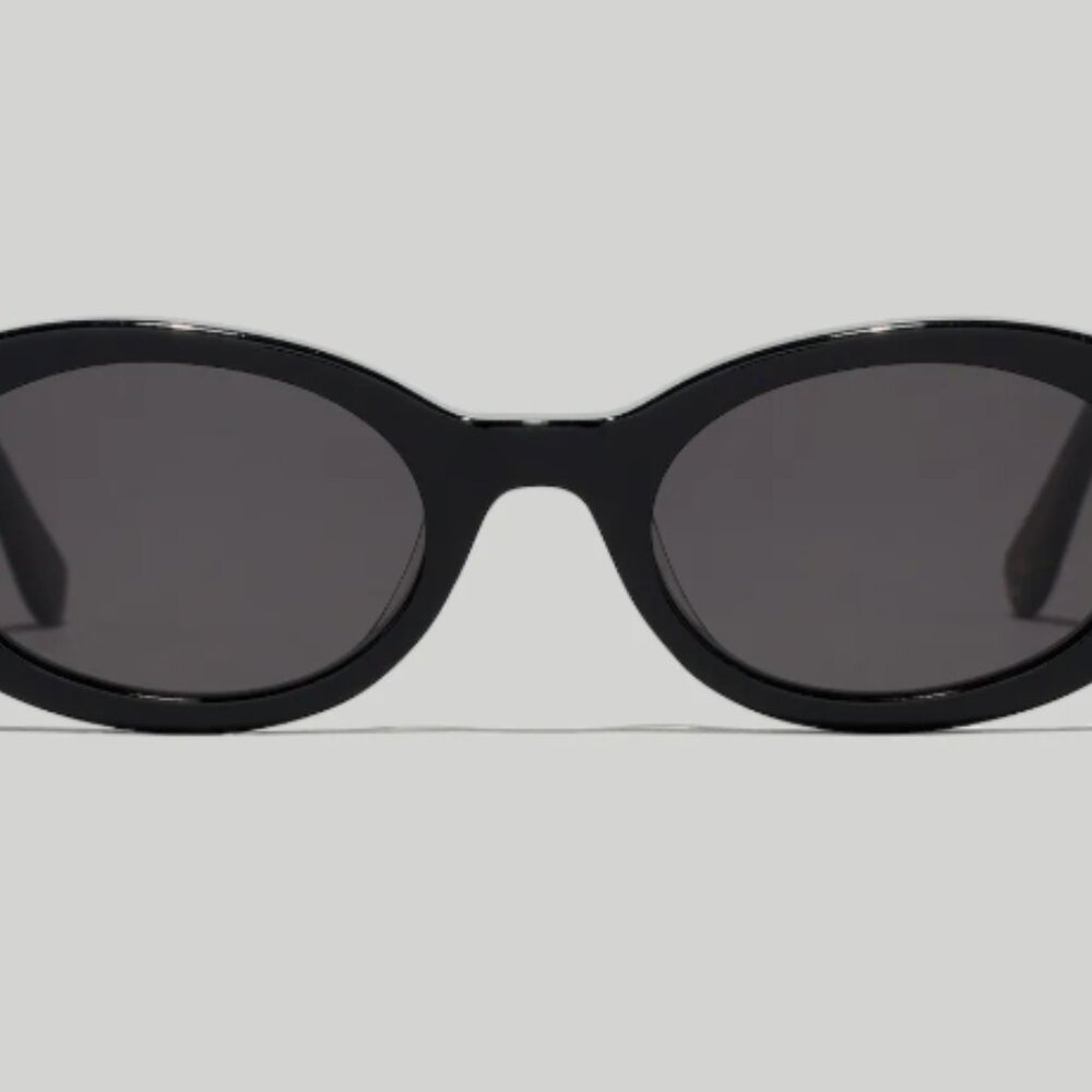 Madewell Russell Oval Sunglasses (Black)